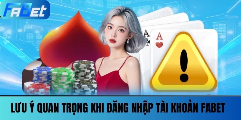 Đăng Nhập FABET - Chơi Game Liền Tay Rinh Ngay Ưu Đãi Hấp Dẫn 3 Lưu ý quan trọng khi đăng nhập tài khoản FABET